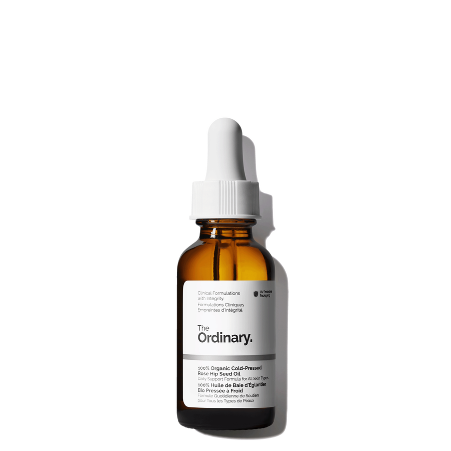 The Ordinary 100% Organic Cold-Pressed Rose Hip Seed Oil to reduce signs of photoaging